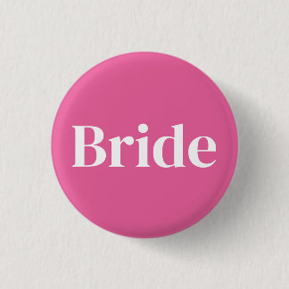 Pink Bride Bachelorette Party 3 Cm Round Badge