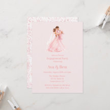 Pink Bride & Groom Dancing Engagement Party