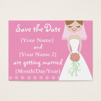 Pink Bride Save the Date Cards