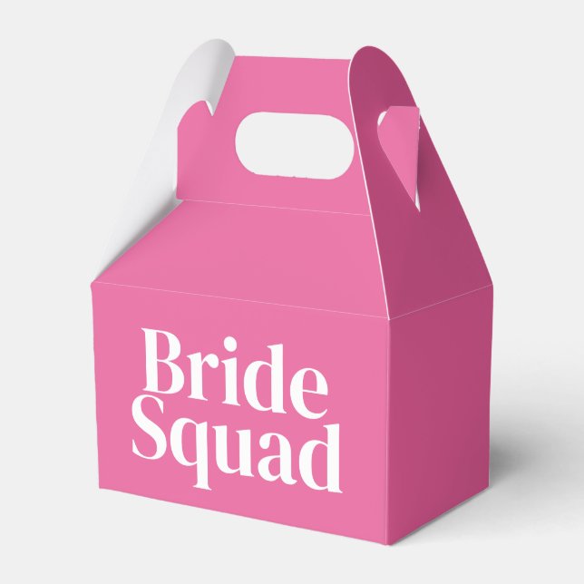 Pink Bride Squad Bachelorette Favour Box (Front Side)