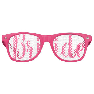 Pink BRIDE Swag Party Glasses