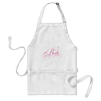 Pink BRIDE to be elegant cursive personalised gift Standard Apron