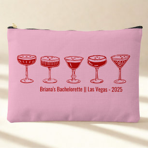 Pink Bridesmaid Espresso Martini Bachelorette  Accessory Pouch