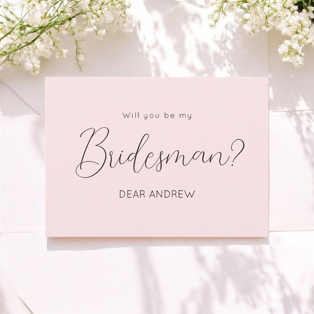 Pink Bridesman Proposal Script Invitation (Creator Uploaded)