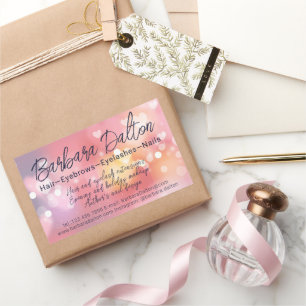 Pink Bright Bokeh Rectangular Sticker