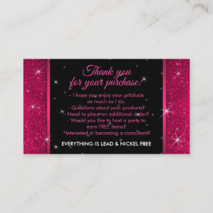 Pink Bright Luxury Jewellery Thank You Crown Business Card