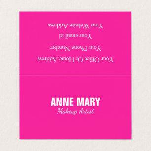 Pink Bright Makeup Artist Beauty Hair Salon Spa Business Card
