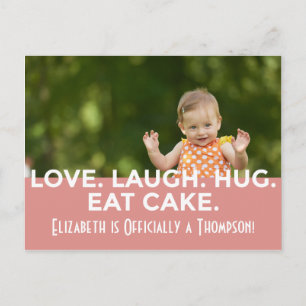 Pink Bright Modern Stripes Adoption Announcements