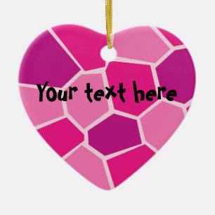 Pink broken heart custom Ceramic Ornament