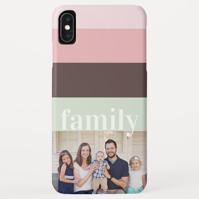 Pink Brown and Green Family Photo Case-Mate iPhone Case (Back)