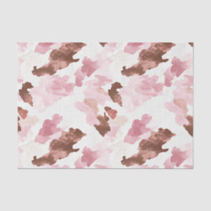Pink Brown Cowgirl Cow Print Animal Bridal Shower Tissue Paper