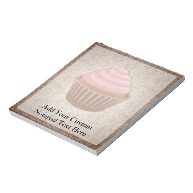 Pink/Brown Cupcake Notepad (Rotated)