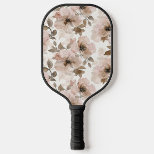 Pink Brown Southwestern Floral  Pickleball Paddle