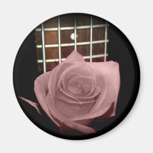 Pink brown tint rose against five string bass fret magnet