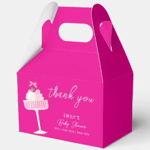 Pink Brunch Bubbly Cherry Champagne Baby Shower Favour Box
