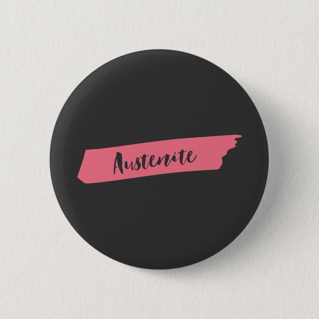 Pink Brush Austenite 6 Cm Round Badge (Front)