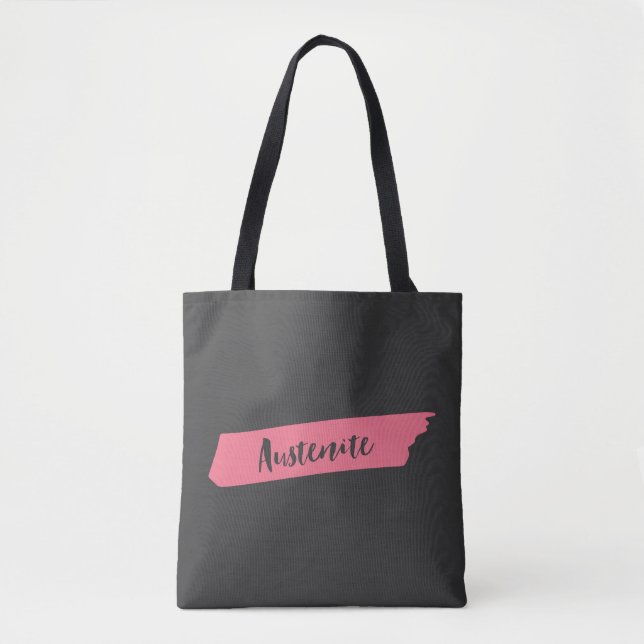 Pink Brush Austenite Bookish Tote Bag (Front)