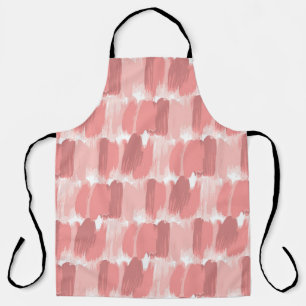 Pink Brush Strokes Oil Pattern Apron
