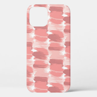 Pink Brush Strokes Oil Pattern iPhone 12 Case
