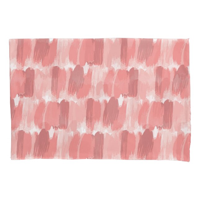 Pink Brush Strokes Oil Pattern Pillowcase (Front)