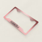 PInk Brushed Metal Look with Script