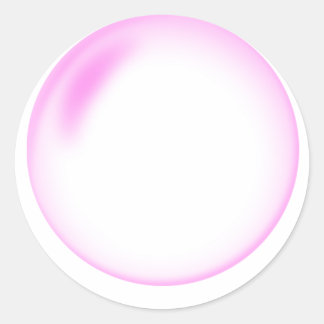Pink Bubble Classic Round Sticker