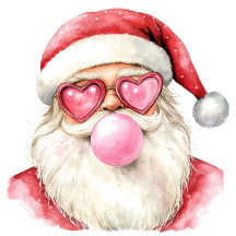 Pink Bubble Gum Santa