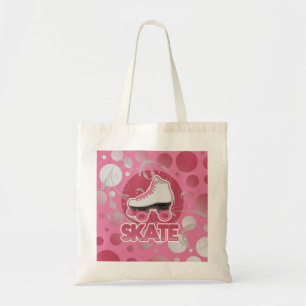 Pink Bubble Swirl Roller Skate, Skating Tote Bag