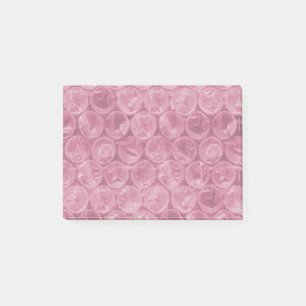 Pink bubble wrap pattern post-it notes