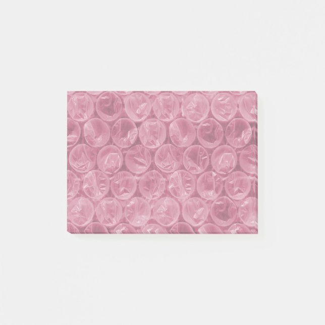 Pink bubble wrap pattern post-it notes (Front)