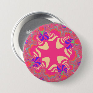 Pink Bubblegum Cross 7.5 Cm Round Badge