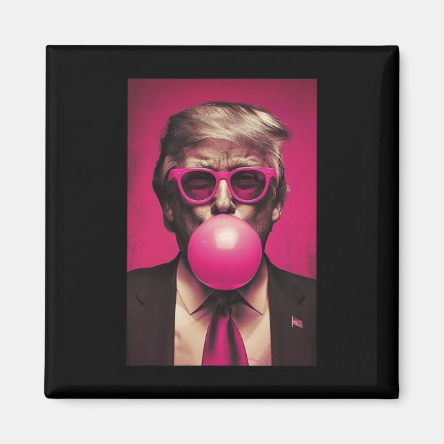 Pink Bubblegum Graphic  Magnet (Front)
