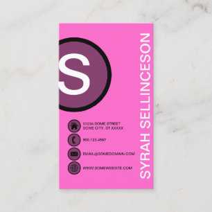 pink bubbles business card