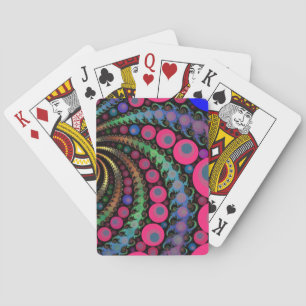 Pink Bubbles Fractal Mosaic Playing Cards