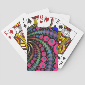 Pink Bubbles Fractal Mosaic Playing Cards