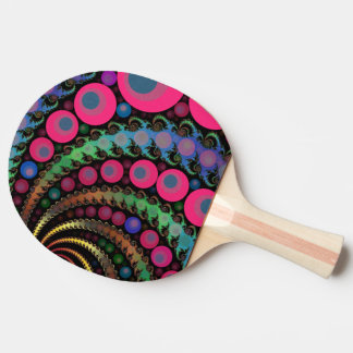 Pink Bubbles Fractal Ping Pong Paddle