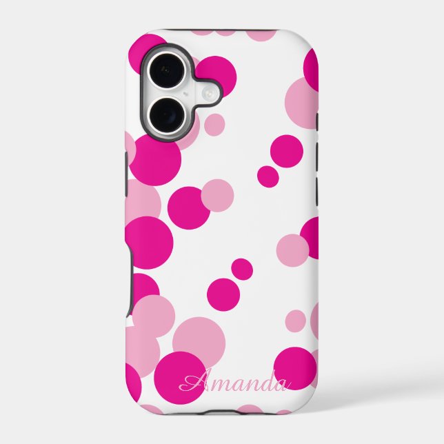 Pink Bubbles iPhone Case (Back)