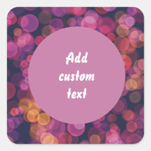 pink bubbles modern trendy square sticker