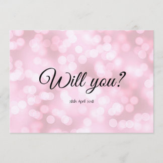 Pink bubbles Will you be my Bridesmaid card