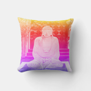 Pink Buddha Throw Pillow