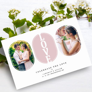 Pink Budget Love Quote Wedding 2 Photos Collage