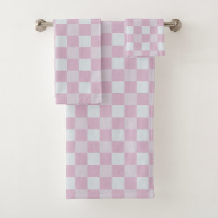 Pink Buffalo Check Bath Towel Set