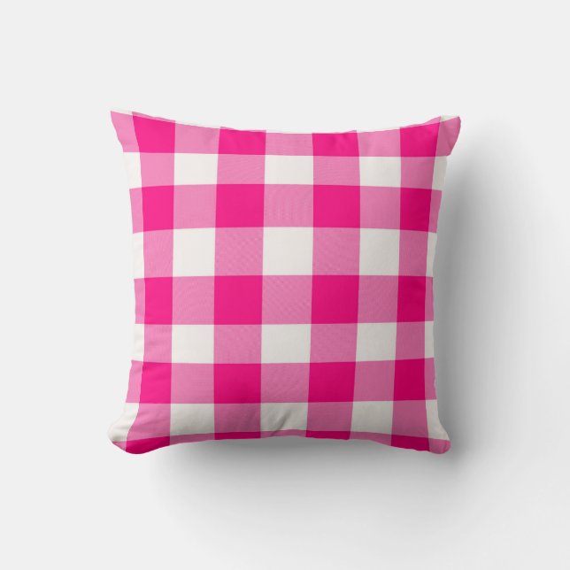 Pink Buffalo Plaid  Cushion (Front)