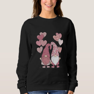 Pink Buffalo Plaid Heart Gnomes Valentine's Day Sweatshirt