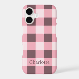 Pink Buffalo Plaid Personalised Chequered Squares