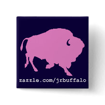 pink buffalo square pin