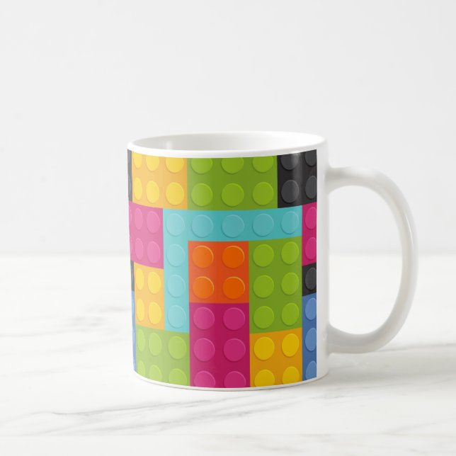 pink building blocks coffee mug (Right)