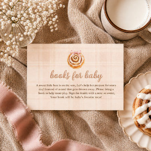 Pink Bun in the Oven Books for Baby Shower Insert Card
