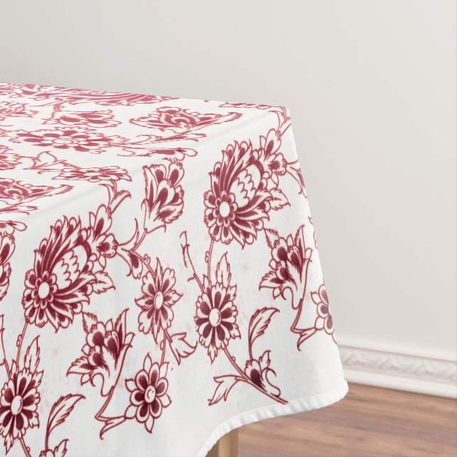 Pink Bunches of Flowers Tablecloth (In Situ)