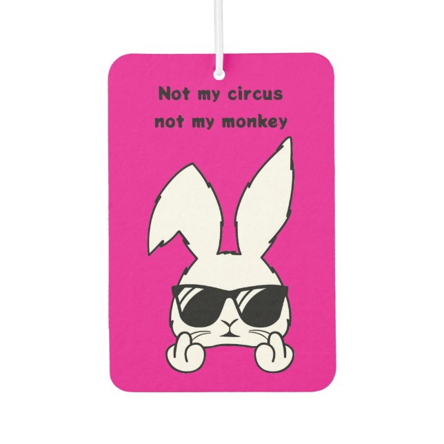Pink Bunny Car Air Freshener (Front)